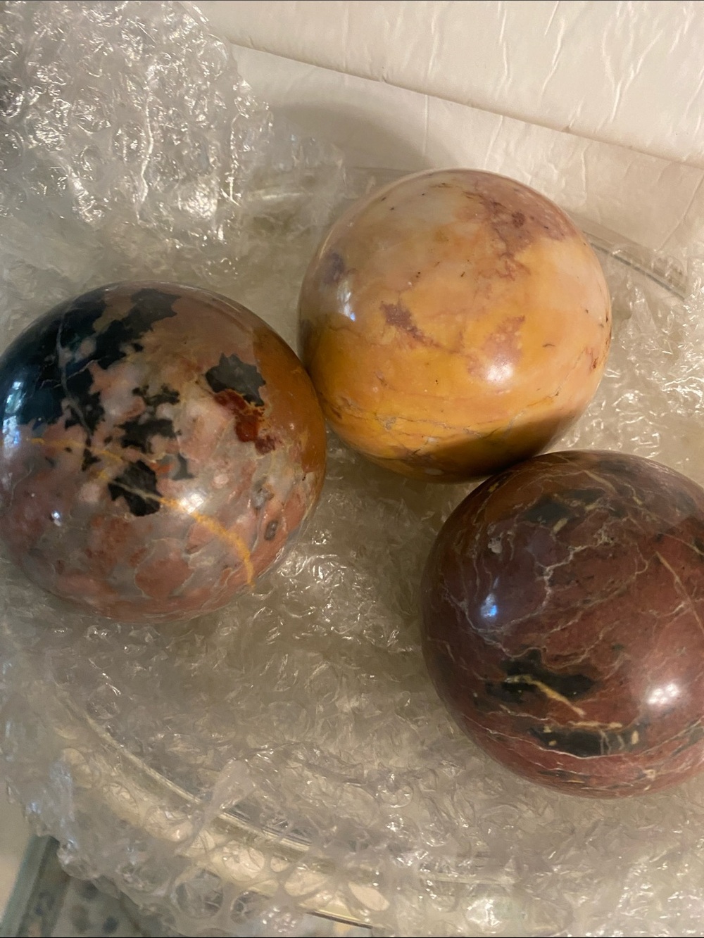 Decorative Stone Spheres - Earthy Tones Natural 3”
